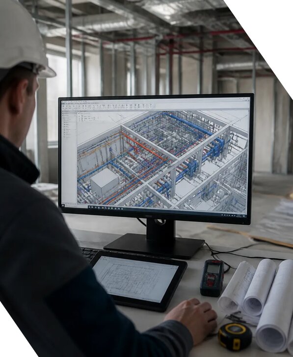 Создание BIM модели инженерных сетей для объектов в Домодедове